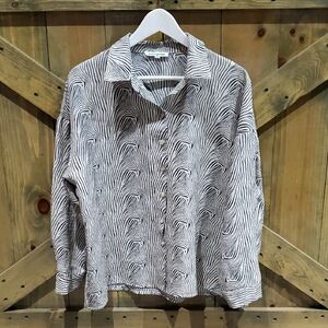 Chic Zebra Print Women's Button Down Shirt